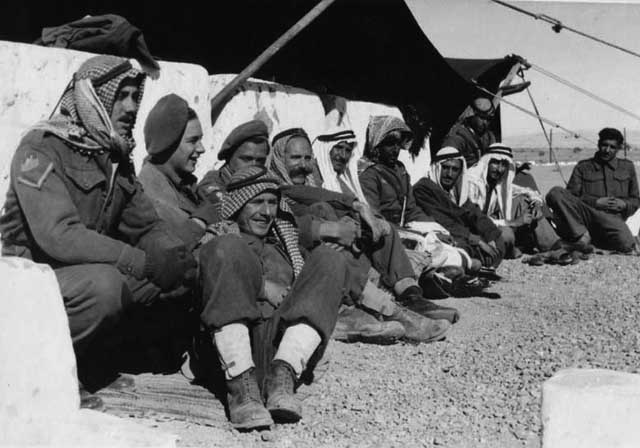 Detachment outside the Fort at Rum 1948